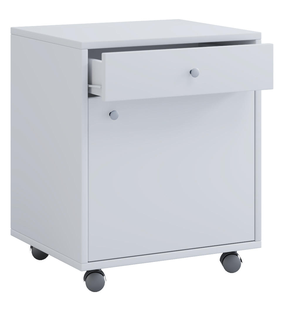 ROLLCONTAINER 45/54/38 cm  - Weiß/Grau, Design, Holzwerkstoff/Kunststoff (45/54/38cm) - MID.YOU