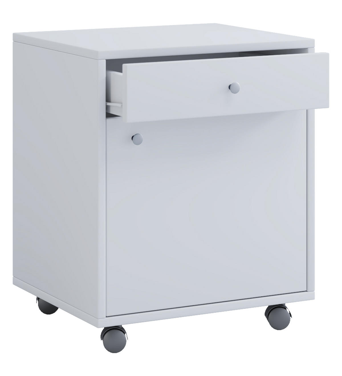 ROLLCONTAINER Weiß  - Weiß/Grau, Design, Holzwerkstoff/Kunststoff (45/54/38cm) - MID.YOU