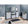 MIDISCHRANK 50/91/32 cm  - Eichefarben/Schwarz, KONVENTIONELL, Holzwerkstoff/Metall (50/91/32cm) - home24