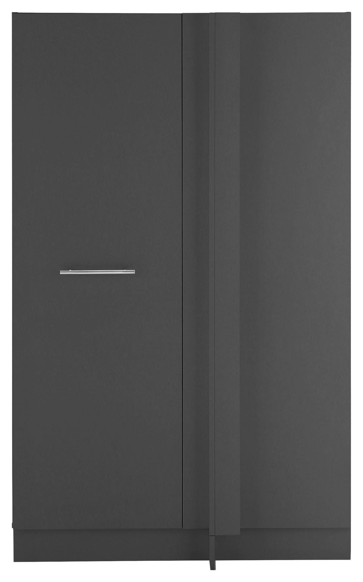 MEHRZWECKSCHRANK 100/162/68 cm  in Anthrazit  - Chromfarben/Anthrazit, Design, Holzwerkstoff/Kunststoff (100/162/68cm)