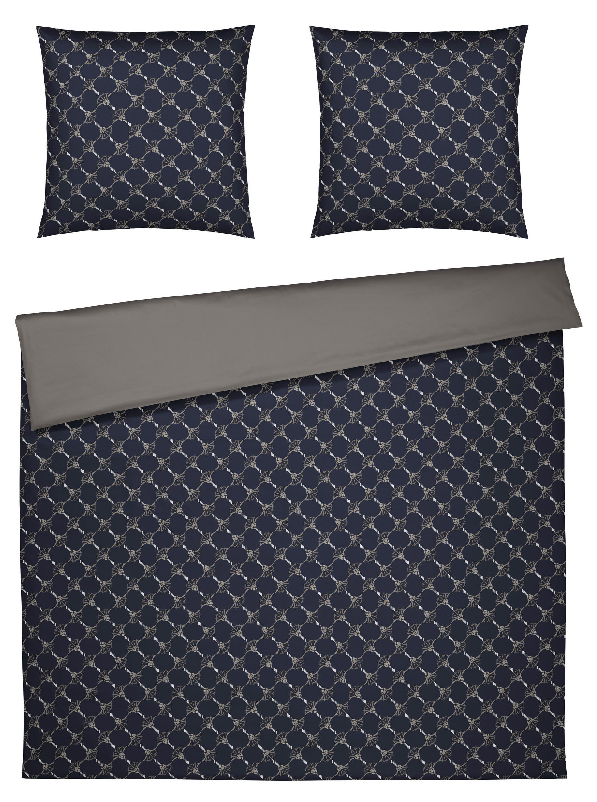 WENDEBETTWÄSCHE Cornflower Double Makosatin 240/220 cm  - Blau/Dunkelblau, Basics, Textil (240/220cm) - Joop!