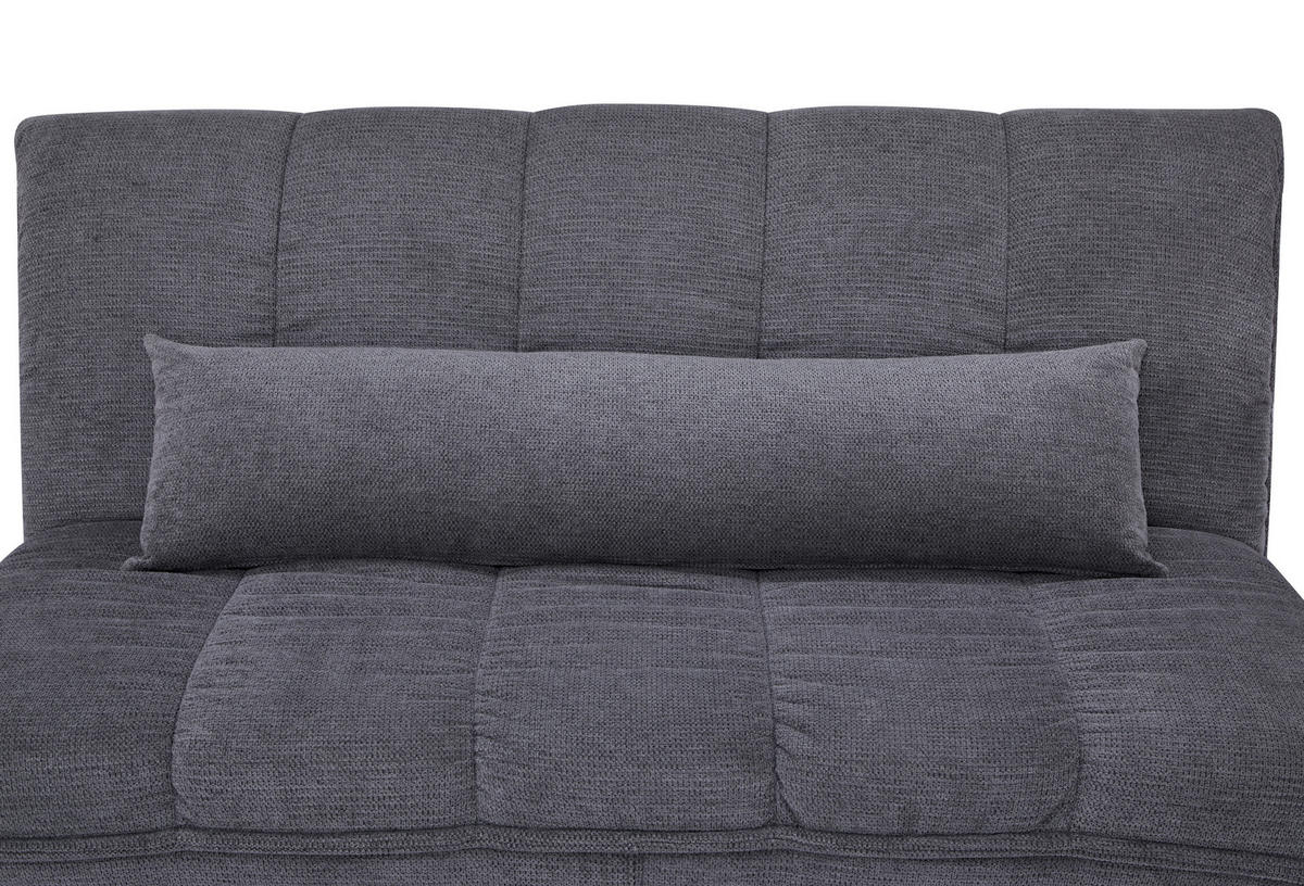 SCHLAFSOFA Cord Grau  - Schwarz/Grau, Design, Holz/Textil (148/82/102cm) - Stylife