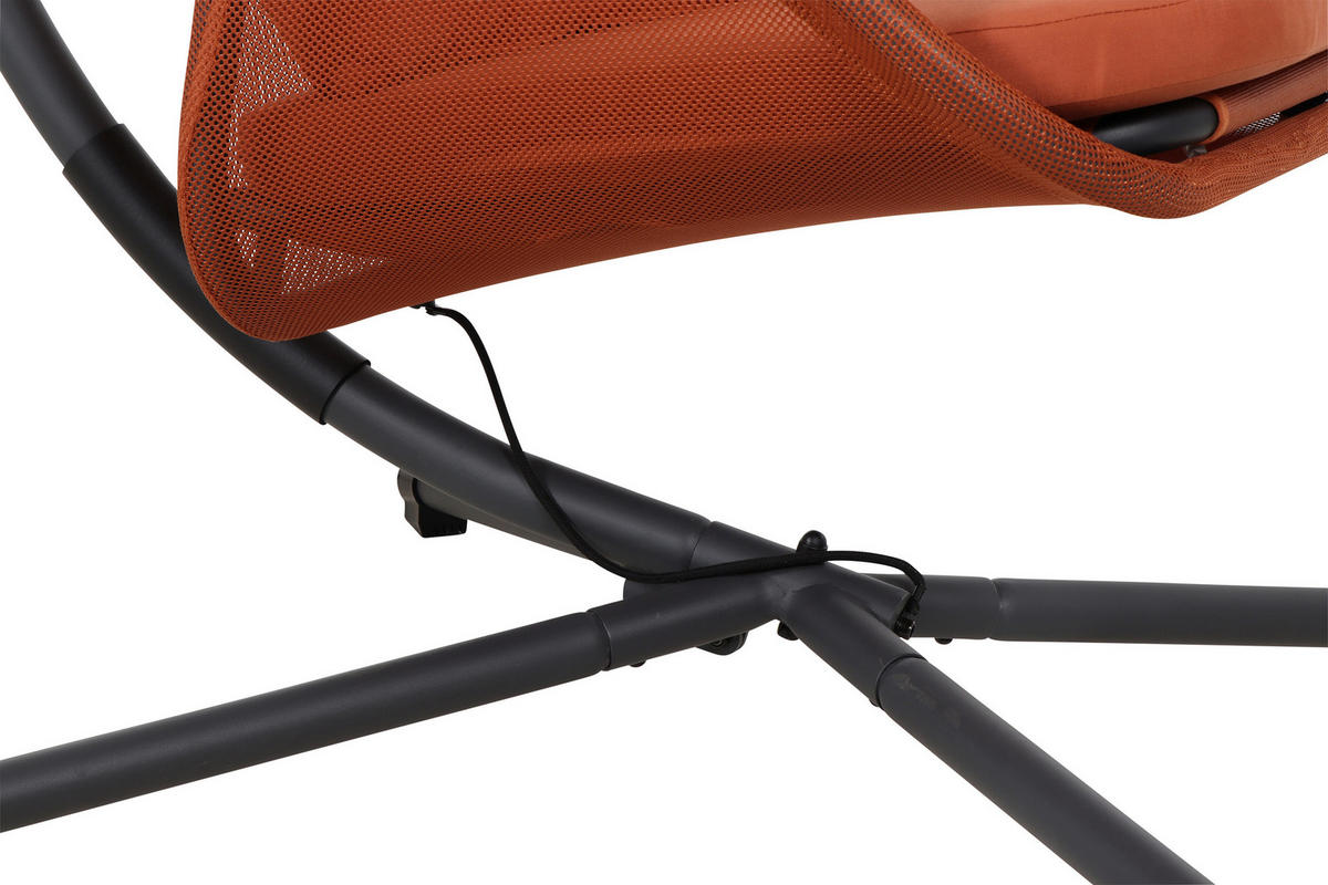 HÄNGESESSEL 123/195/106 cm  - Anthrazit/Rot, KONVENTIONELL, Kunststoff/Textil (123/195/106cm) - Siena Garden