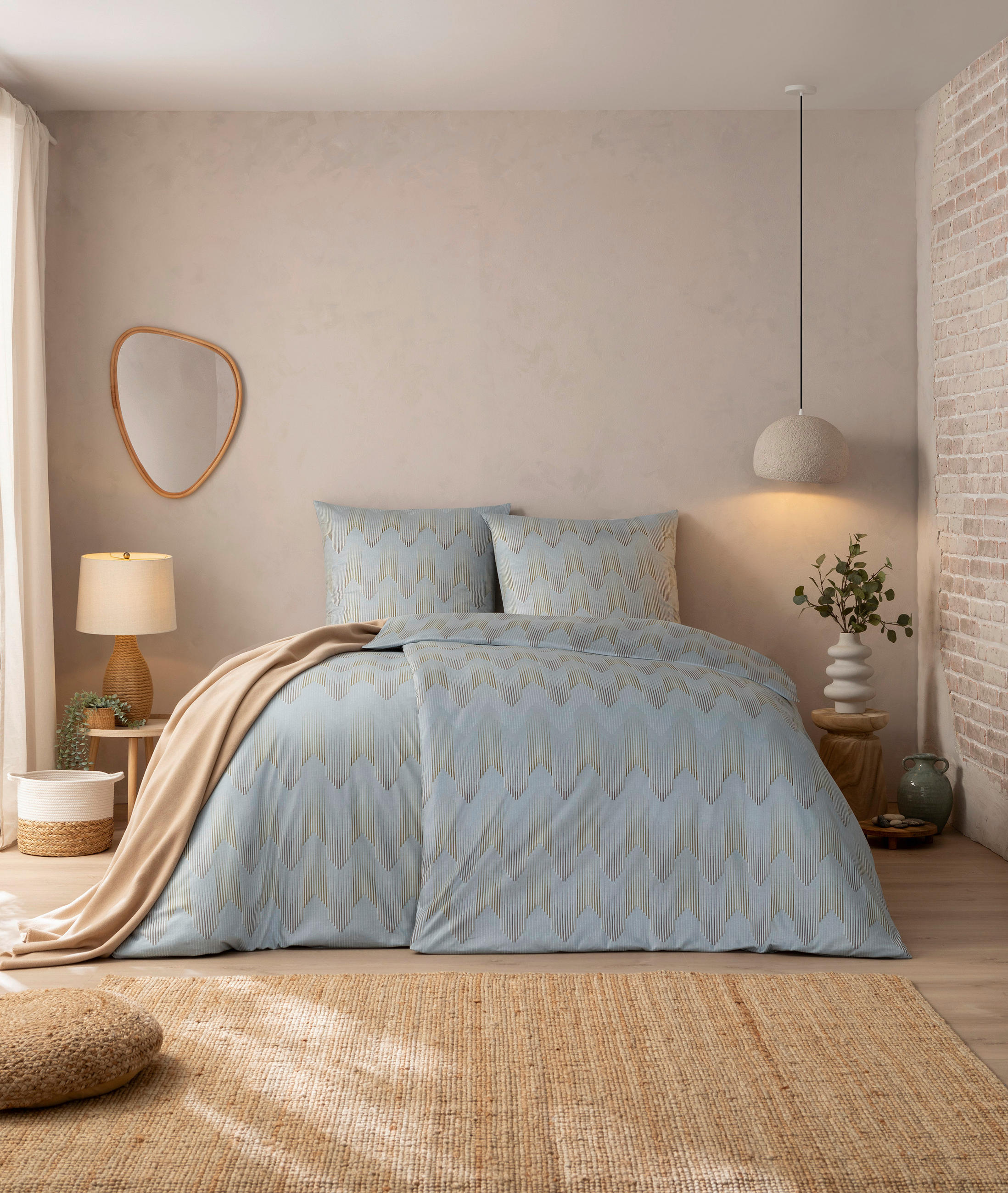 BETTWÄSCHE Atelier Interlock-Jersey 135/200 cm  - Grau, Design, Textil (135/200cm) - Estella