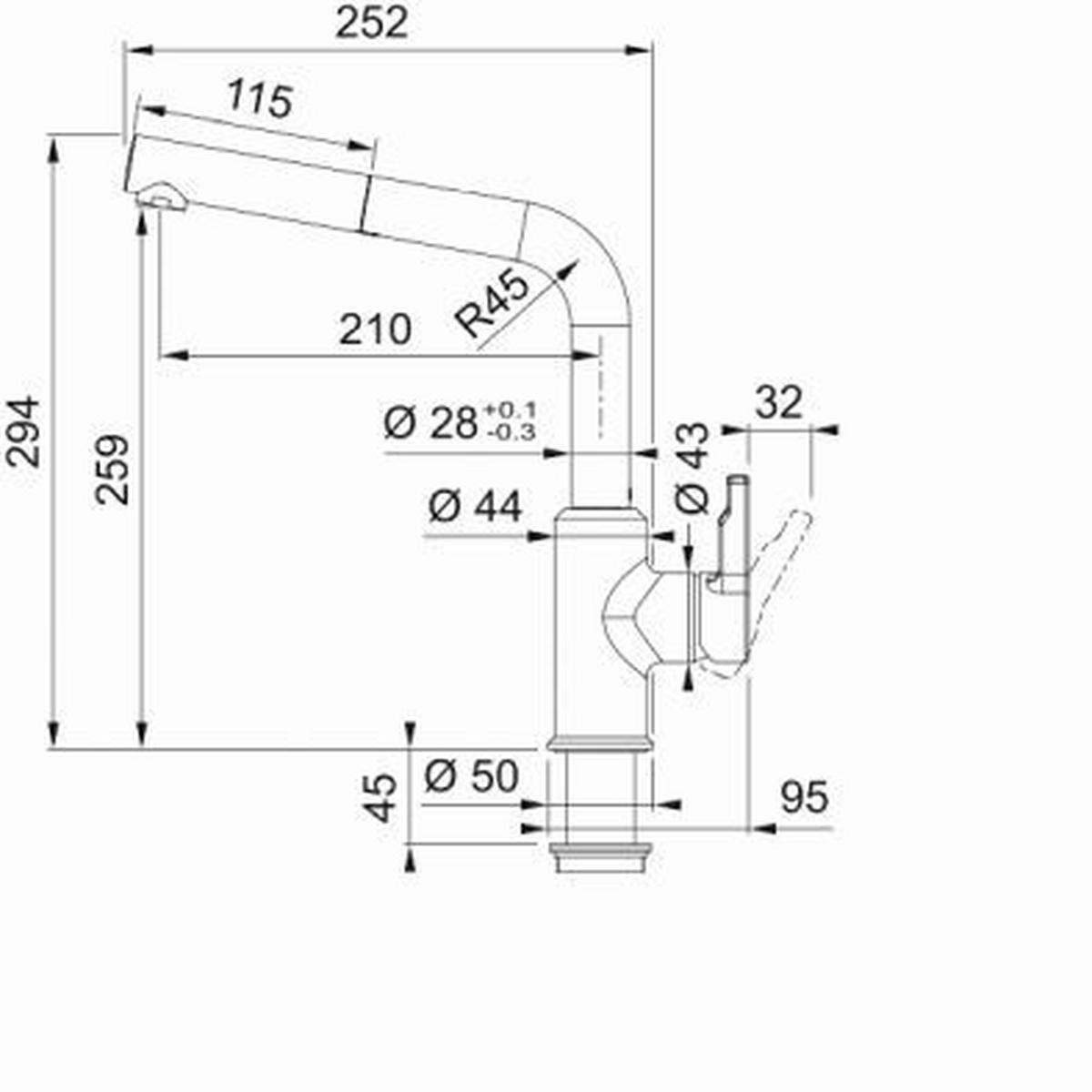 KÜCHENARMATUR 115.0595.083  - Chromfarben, Basics, Metall (25,2/29,4/9,5cm) - Franke
