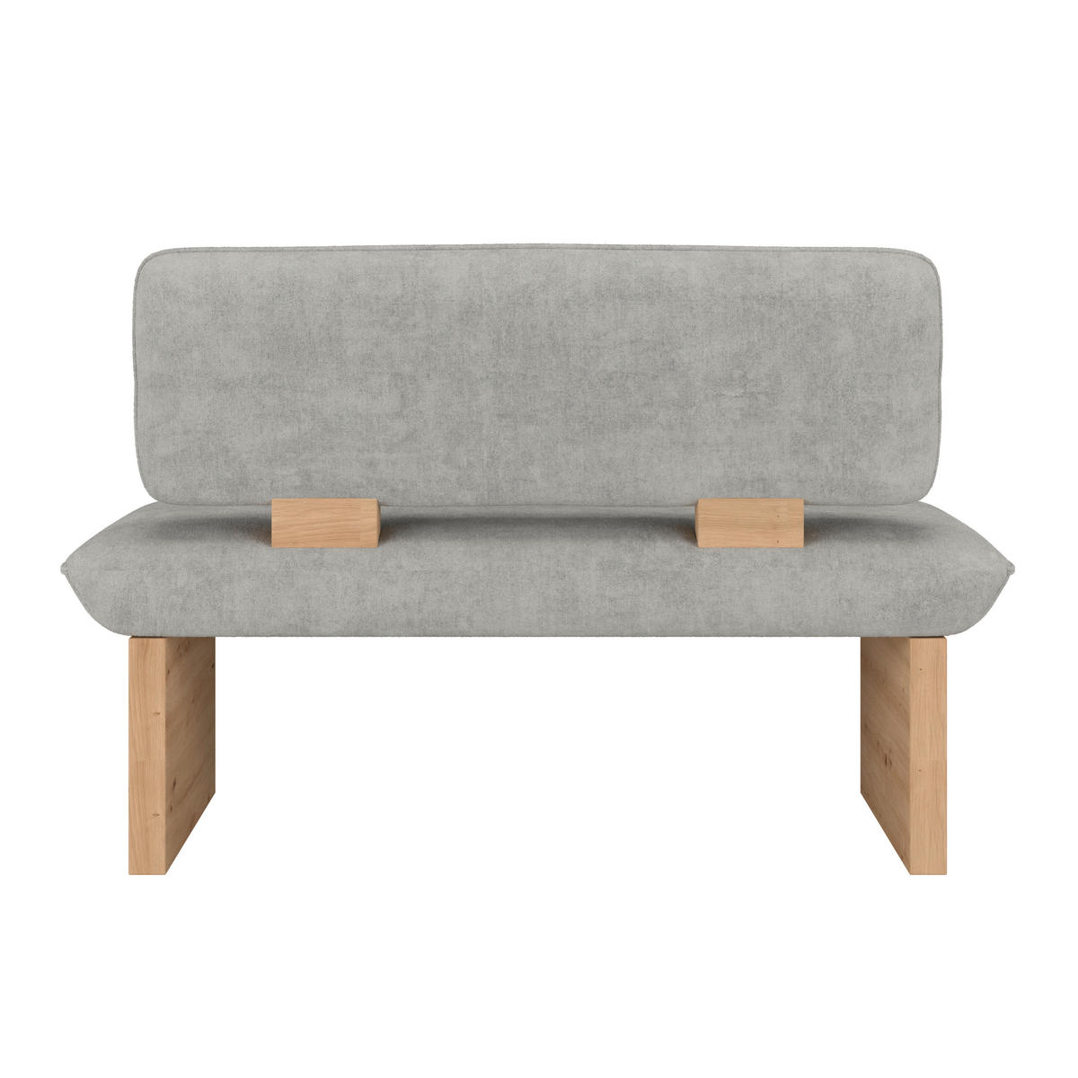 SITZBANK 120/87/67 cm Webstoff Hellgrau  - Eichefarben/Hellgrau, KONVENTIONELL, Textil (120/87/67cm) - James Wood