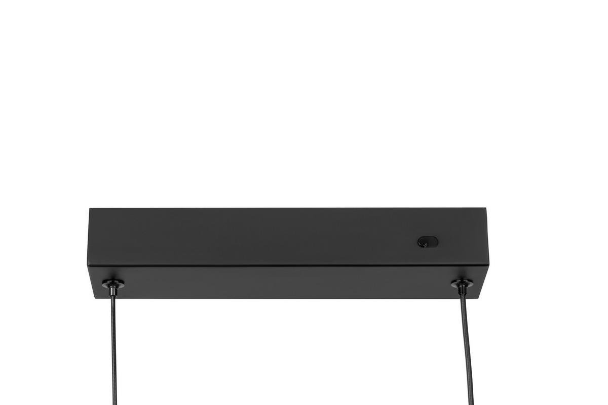 Lampă Suspendată Cu Led 95/27/150 cm  - negru maroniu, Design, sticlă/metal (95/27/150cm) - Dieter Knoll