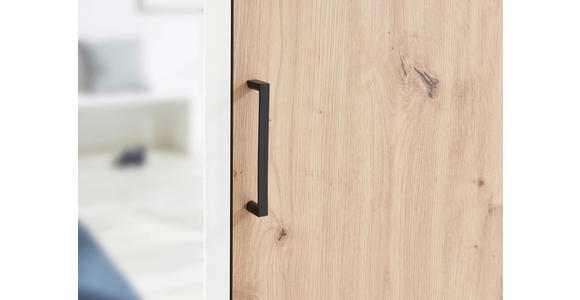 DREHTÜRENSCHRANK  in Weiß, Eiche Artisan  - Anthrazit/Eiche Artisan, KONVENTIONELL, Glas/Holzwerkstoff (119,6/196,3/53,5cm) - Carryhome