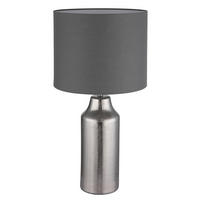 TISCHLEUCHTE 30,5/61 cm   - Silberfarben/Weiß, Basics, Keramik/Kunststoff (30,5/61cm) - Globo