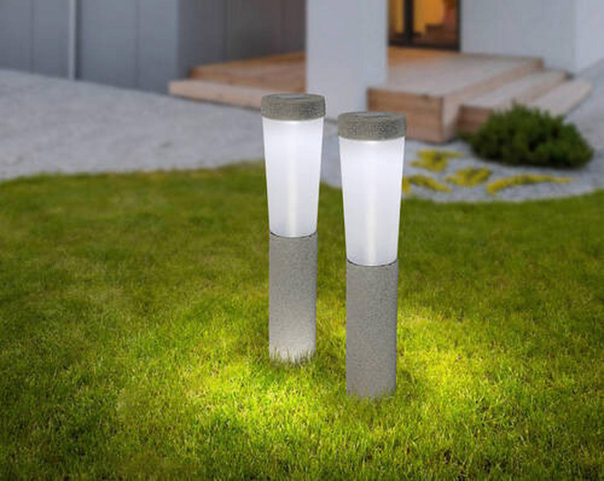 SET SOLARNE SVJETILJKE  - siva, Design, plastika (7,7/45,6cm)