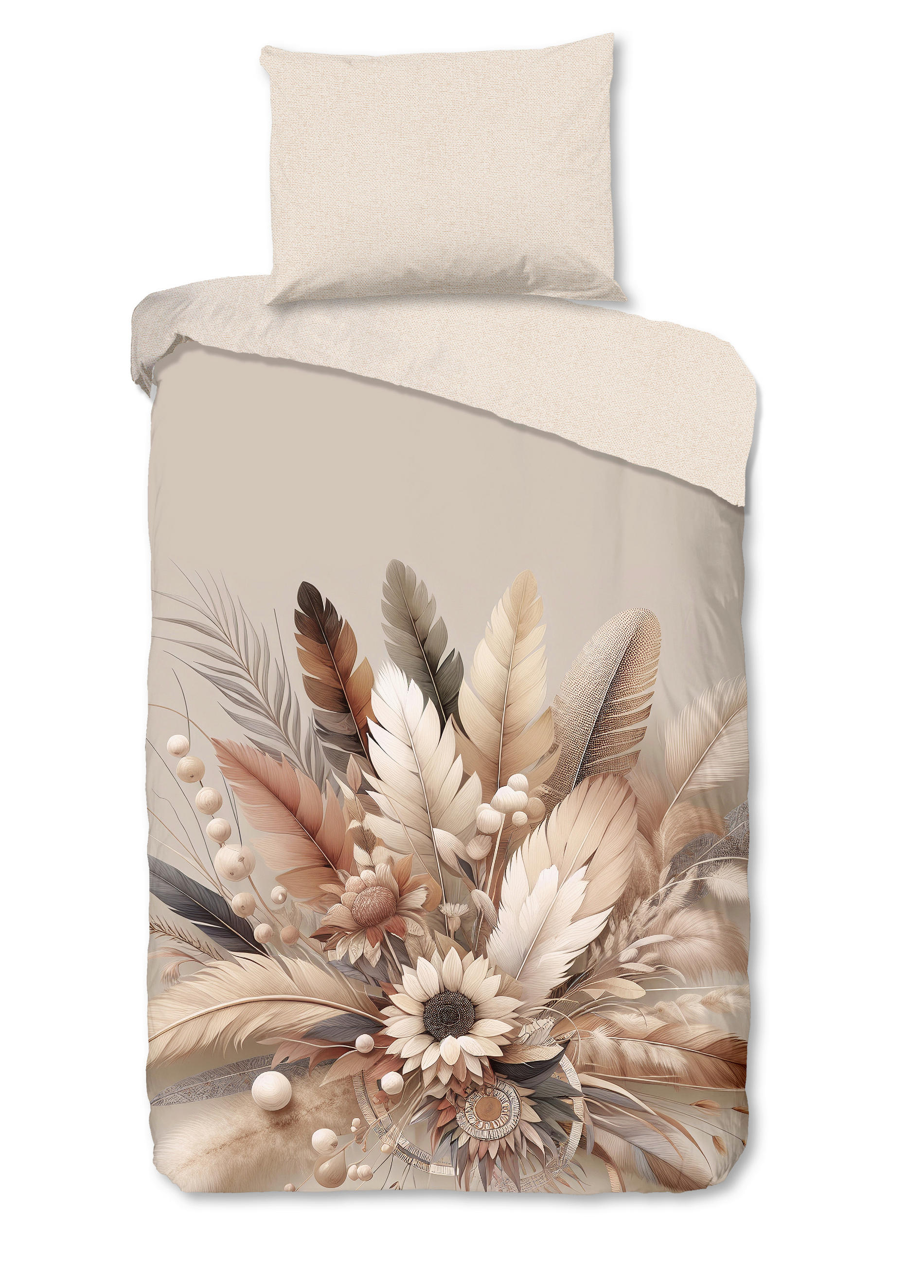 BETTWÄSCHE Good Morning Flanell, Biber 140/200 cm  - Sandfarben/Ecru, Basics, Textil (140/200cm)