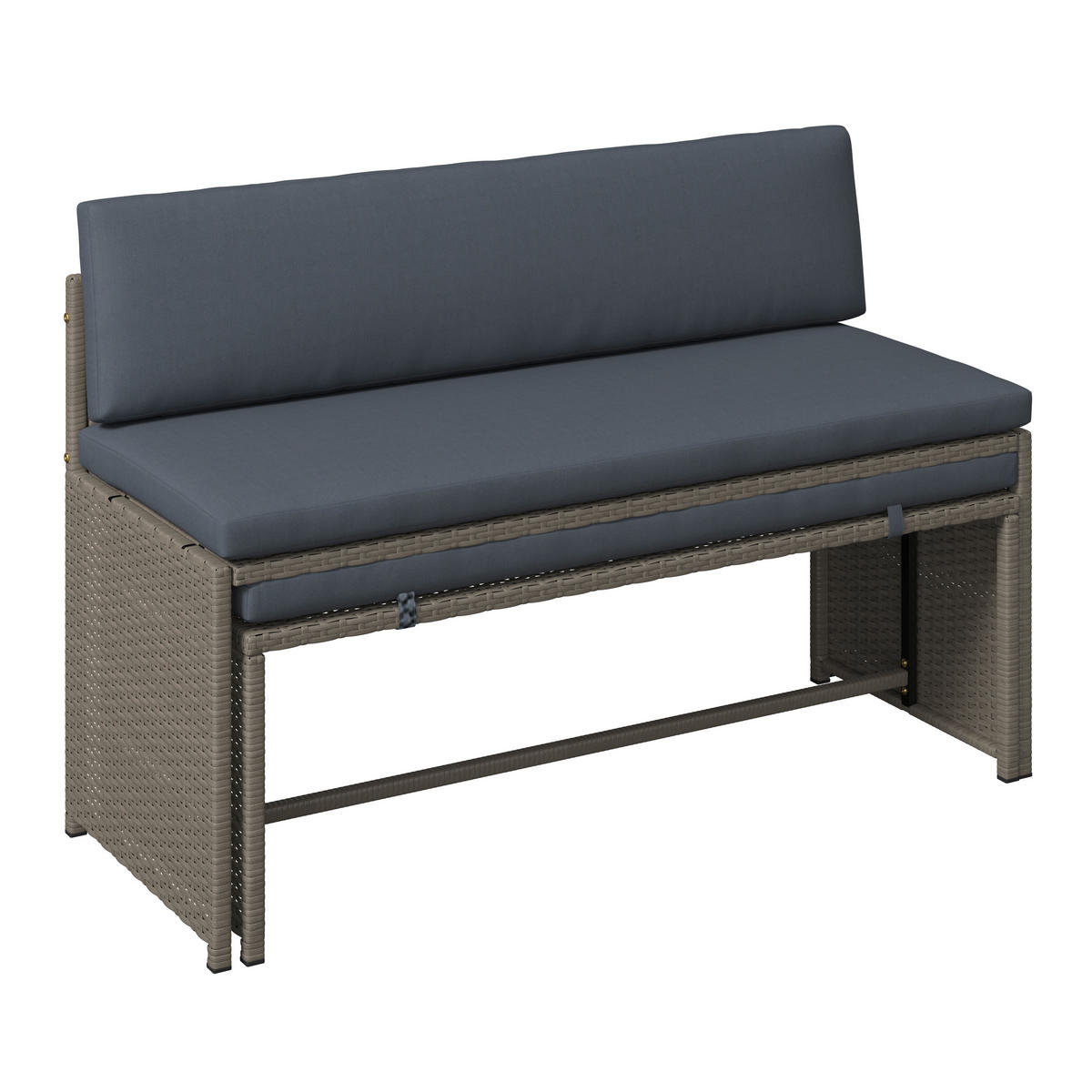 GARTENSET  - Grau, MODERN, Textil/Metall (115/92/74cm) - Ambia Garden