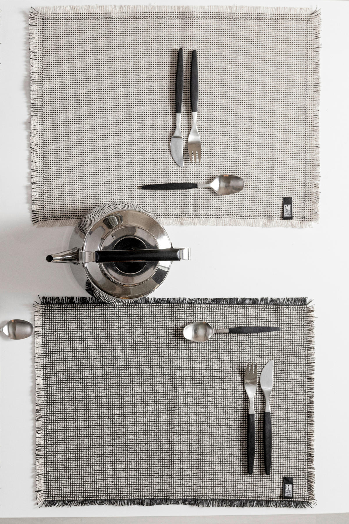 TISCHSET LIV Textil Schwarz, Weiß 35/45 cm  - Schwarz/Weiß, Trend, Textil (35/45cm) - Markslöjd
