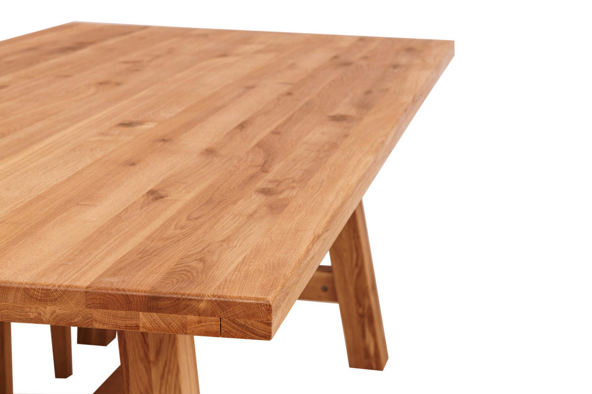 ESSTISCH Wildeiche massiv rechteckig Wildeiche  - Wildeiche, ROMANTIK / LANDHAUS, Holz (220/100/75cm) - Linea Natura