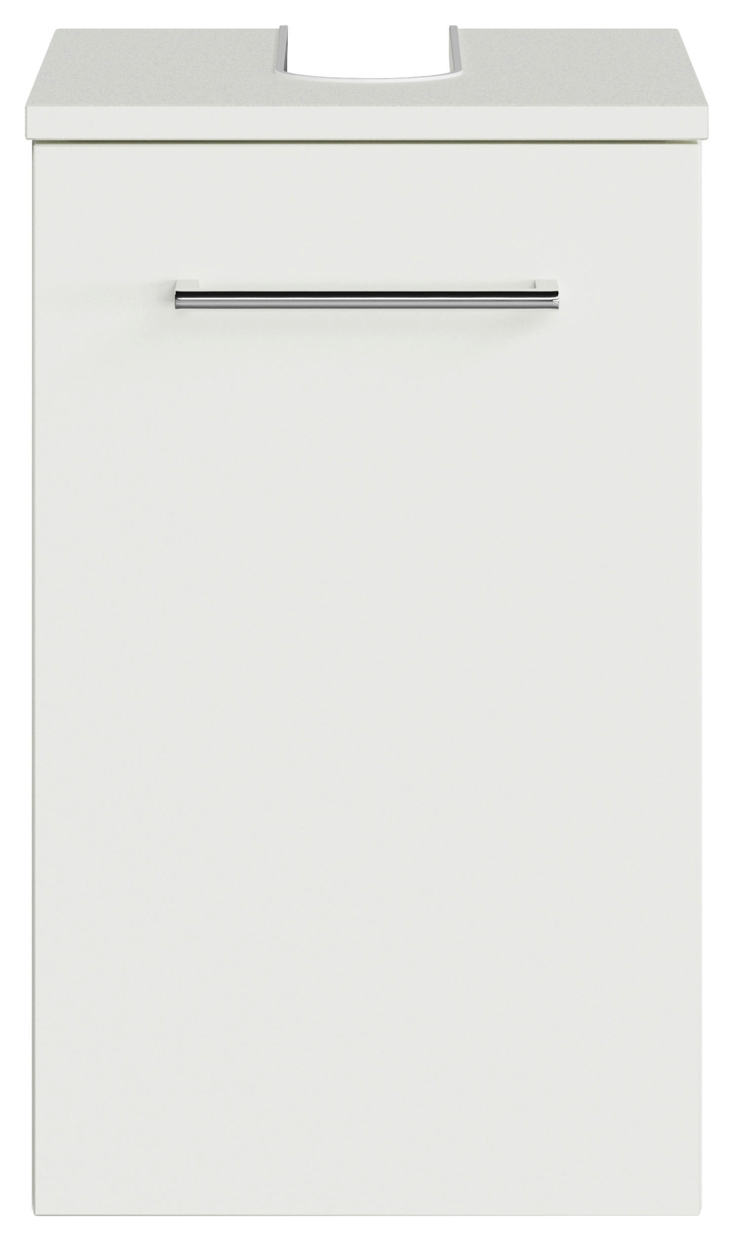 WASCHBECKENUNTERSCHRANK 30/49,8/33,3 cm  - Chromfarben/Weiß, KONVENTIONELL, Holzwerkstoff/Metall (30/49,8/33,3cm) - Sadena
