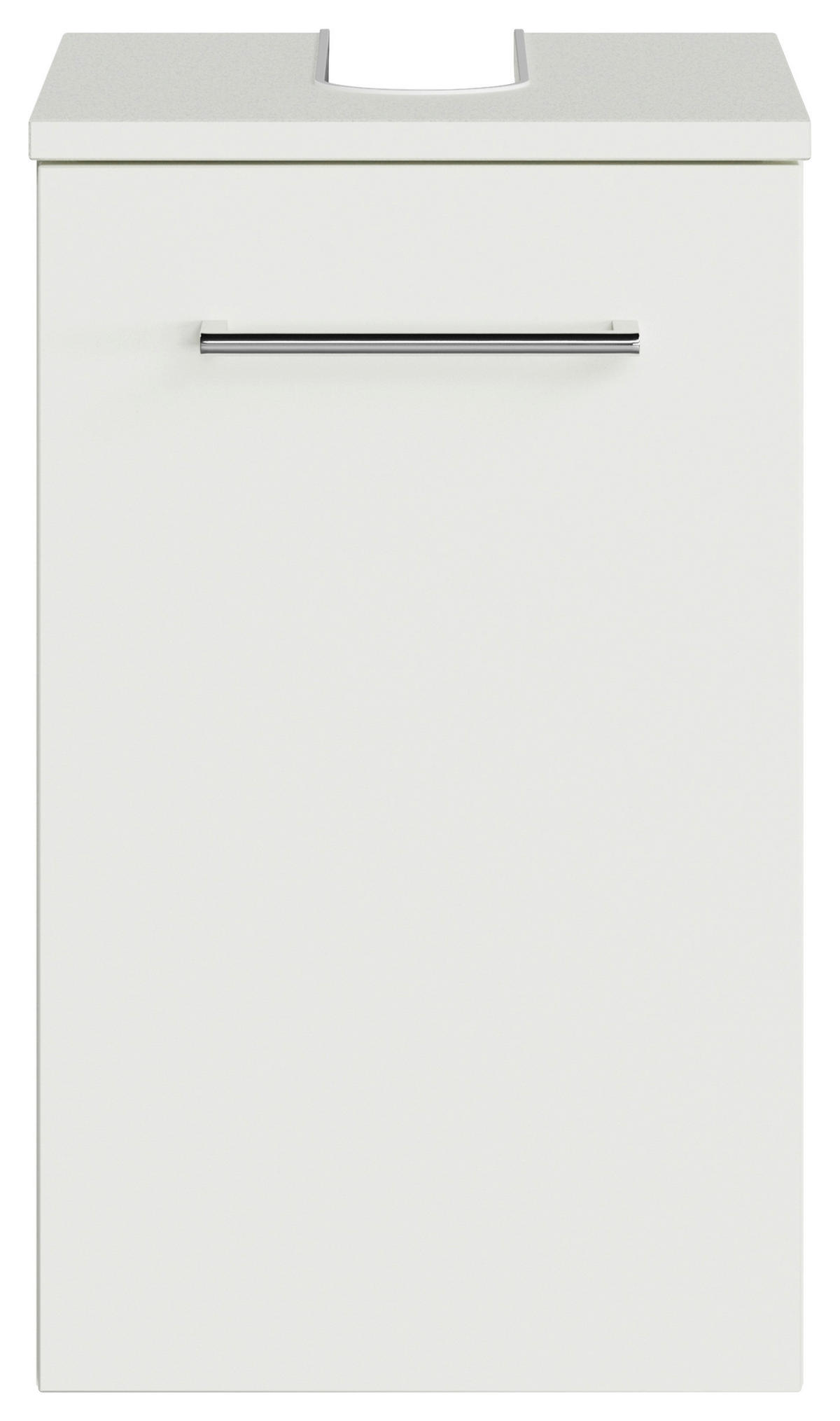 WASCHBECKENUNTERSCHRANK 30/49,8/33,3 cm  - Chromfarben/Weiß, KONVENTIONELL, Holzwerkstoff/Metall (30/49,8/33,3cm) - Sadena