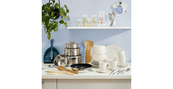 KOCHTOPFSET VERONA 5-teilig  - Klar/Edelstahlfarben, Basics, Glas/Kunststoff - Homeware Profession.