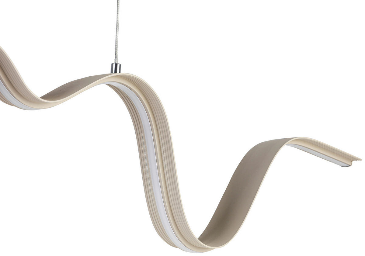 HÄNGELEUCHTE 100/8/120 cm   - Sandfarben, Trend, Kunststoff/Metall (100/8/120cm) - Collet's Monde