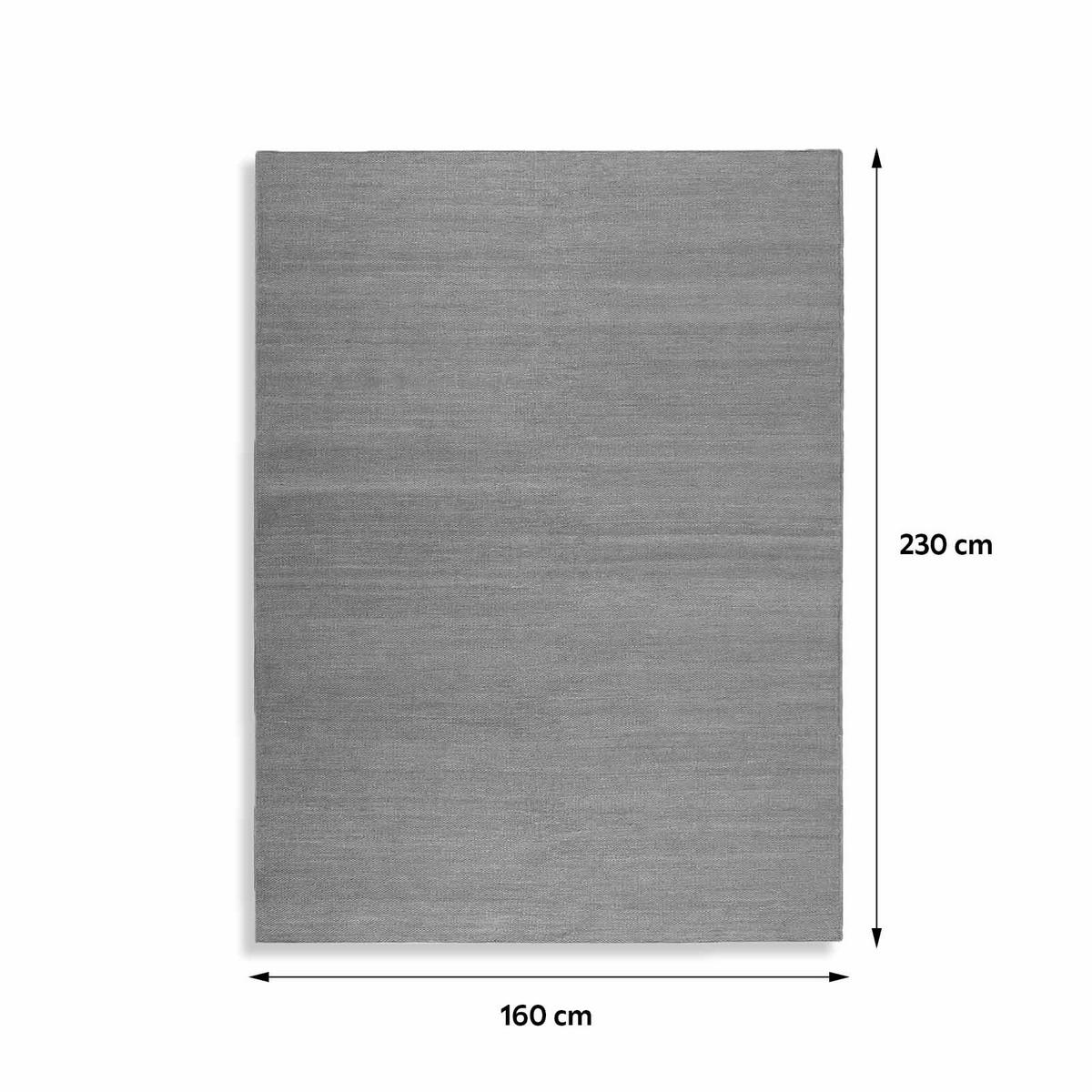 Handwebteppich Grau Baumwolle 160/230 cm Rainbow Kelim Grau  - Grau, KONVENTIONELL, Textil (160/230cm) - Esprit
