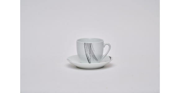 KOMBISERVICE Roma 62-teilig  - Schwarz/Weiß, Basics, Keramik - Novel