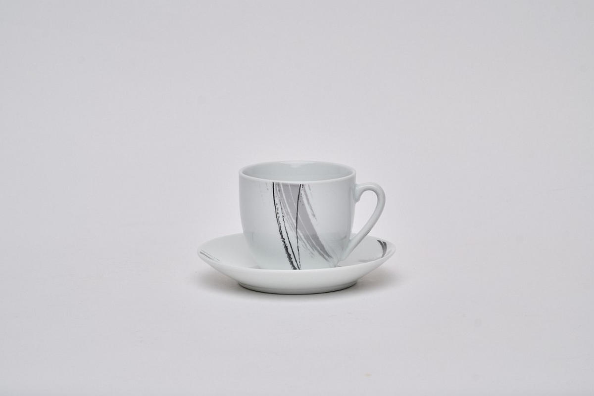 KOMPLETT SERVIS Roma 62 delar  - vit/grå, Basics, keramik - Novel