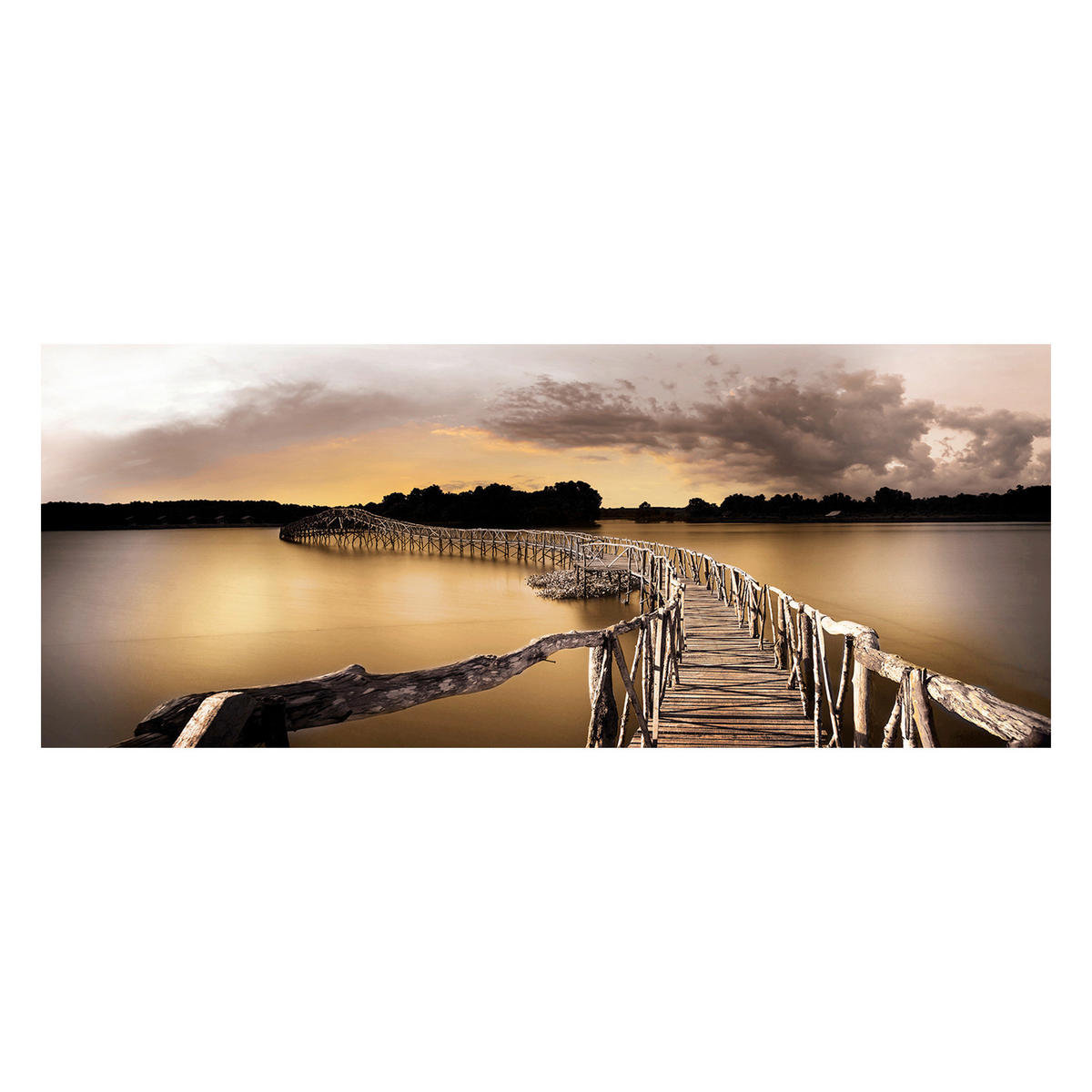 LEINWANDBILD Landschaft & Natur 150/60 cm  - Multicolor, Basics, Holz/Textil (150/60cm)