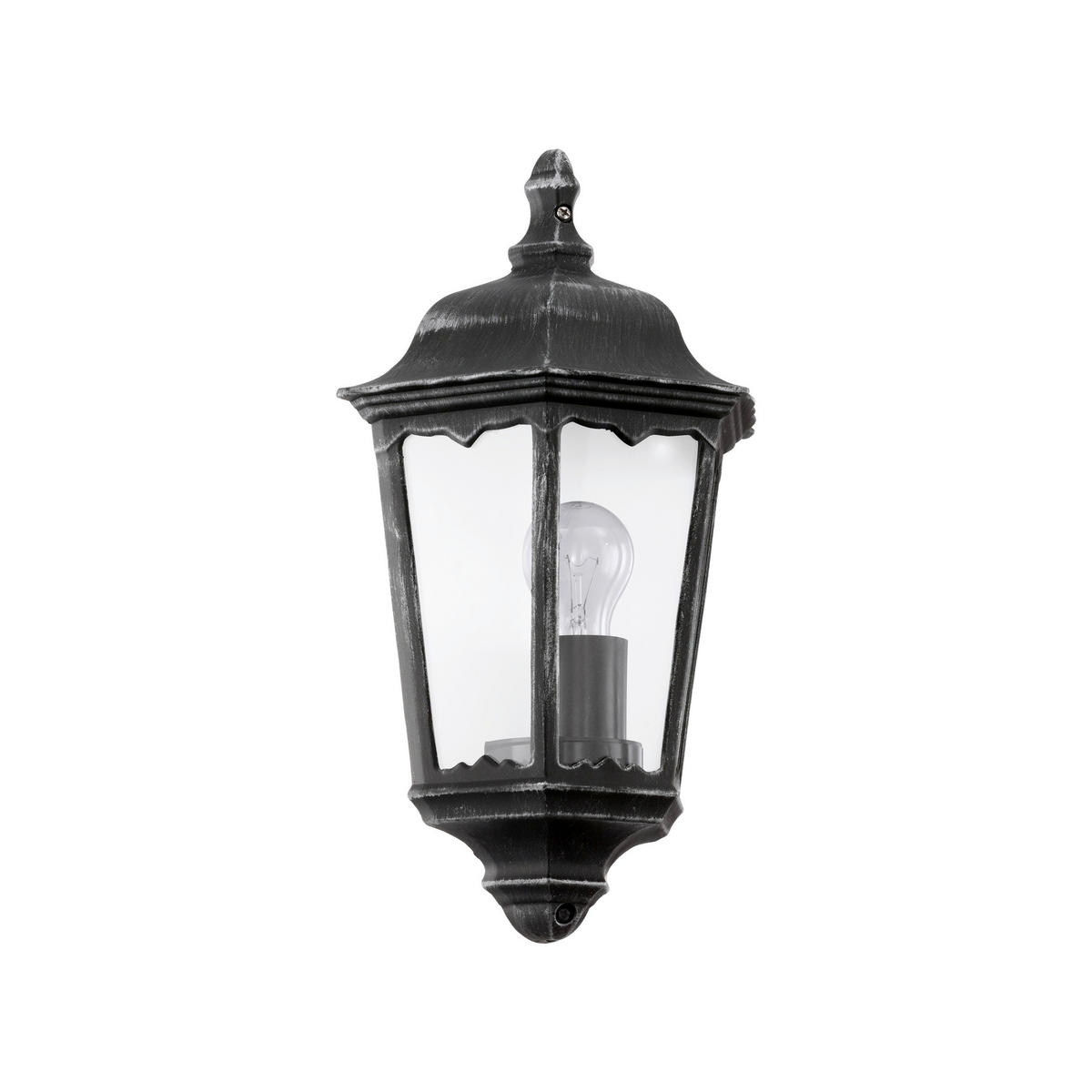 AUßENWANDLEUCHTE   - Klar/Silberfarben, Basics, Glas/Metall (29cm) - Eglo