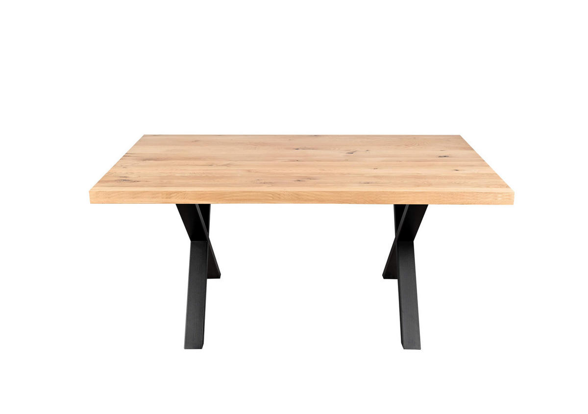 TRPEZARIJSKI STO  boja hrasta   - boja hrasta/crna, Moderno, drvo/metal (160/76/95cm) - Landscape