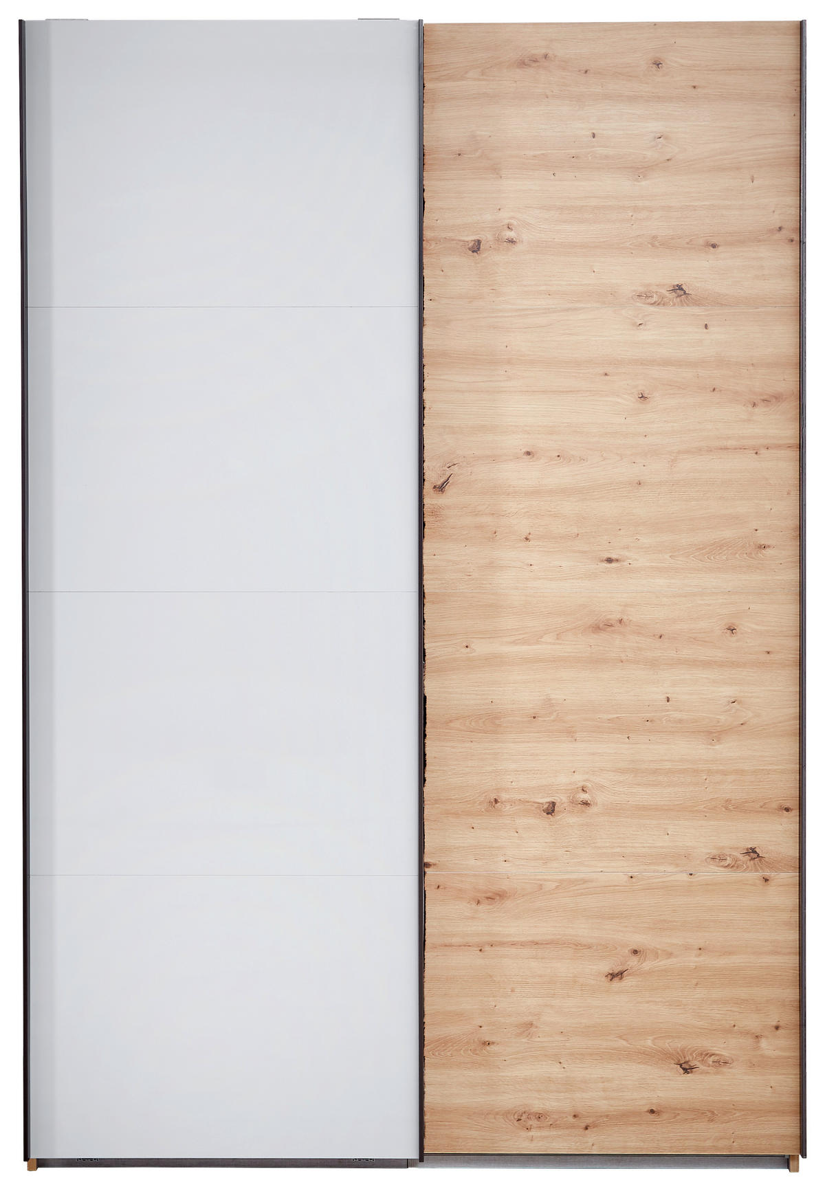 SKŘÍŇ S POSOUVACÍMI DVEŘMI, šedá, barvy dubu, 150/223/60 cm - šedá/barvy dubu, Moderní, kov/kompozitní dřevo (150/223/60cm) - Xora