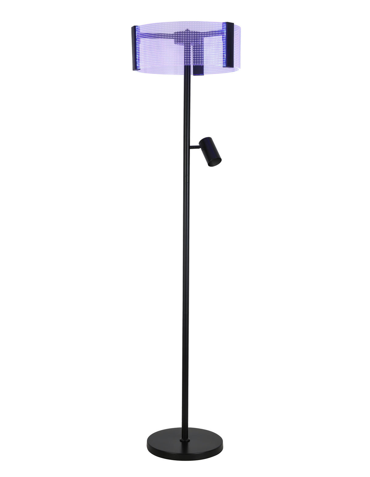 LED-STEHLEUCHTE 40/159 cm   - Transparent/Schwarz, Design, Kunststoff/Metall (40/159cm) - Novel