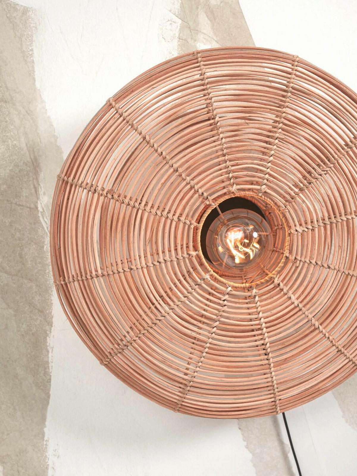 VÄGGLAMPA GOOD&MOJO  14/55/55 cm   - naturfärgad, Trend, naturmaterial (14/55/55cm) - Good & Mojo