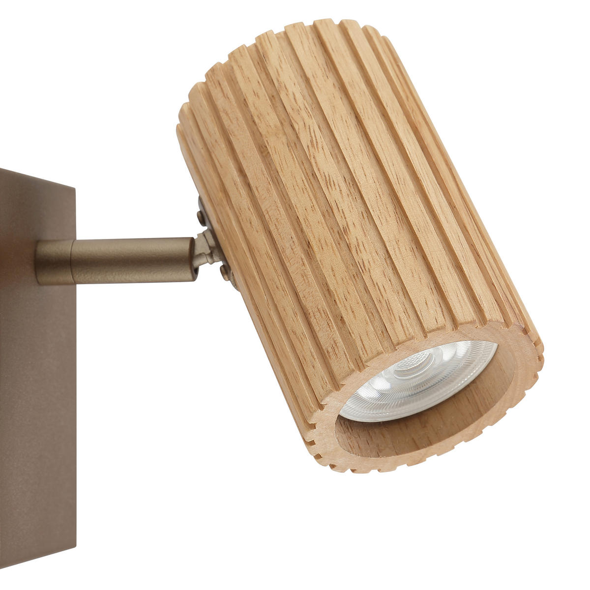 WANDLEUCHTE Lakewood 8/16,8/17,8 cm  - Braun, Design, Holz/Metall (8/16,8/17,8cm)