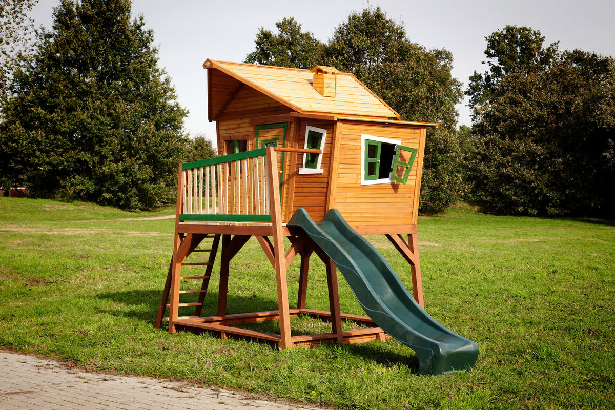 SPIELTURM 435/291/180 cm SPIELTURM MAX  - Braun/Naturfarben, KONVENTIONELL, Holz (435/291/180cm) - Ambia Garden