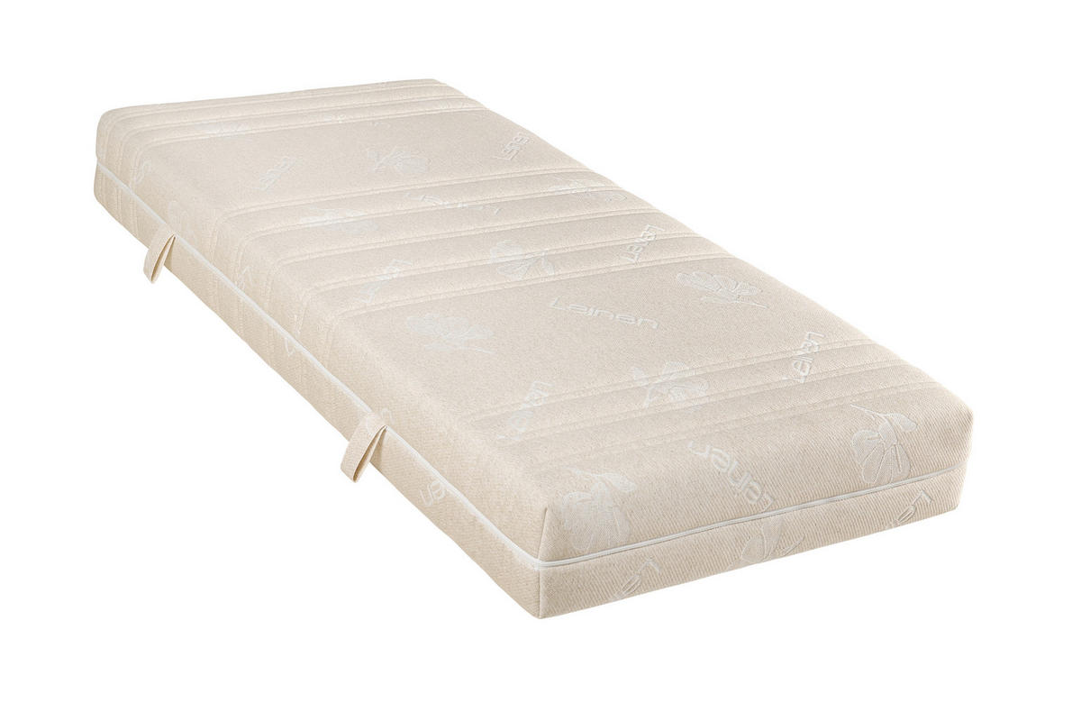 KOMFORTSCHAUMMATRATZE 90/200 cm Höhe ca. 24 cm 7 -Zonen - Beige/Naturfarben, Basics, Textil (90/200cm) - Bio:Vio