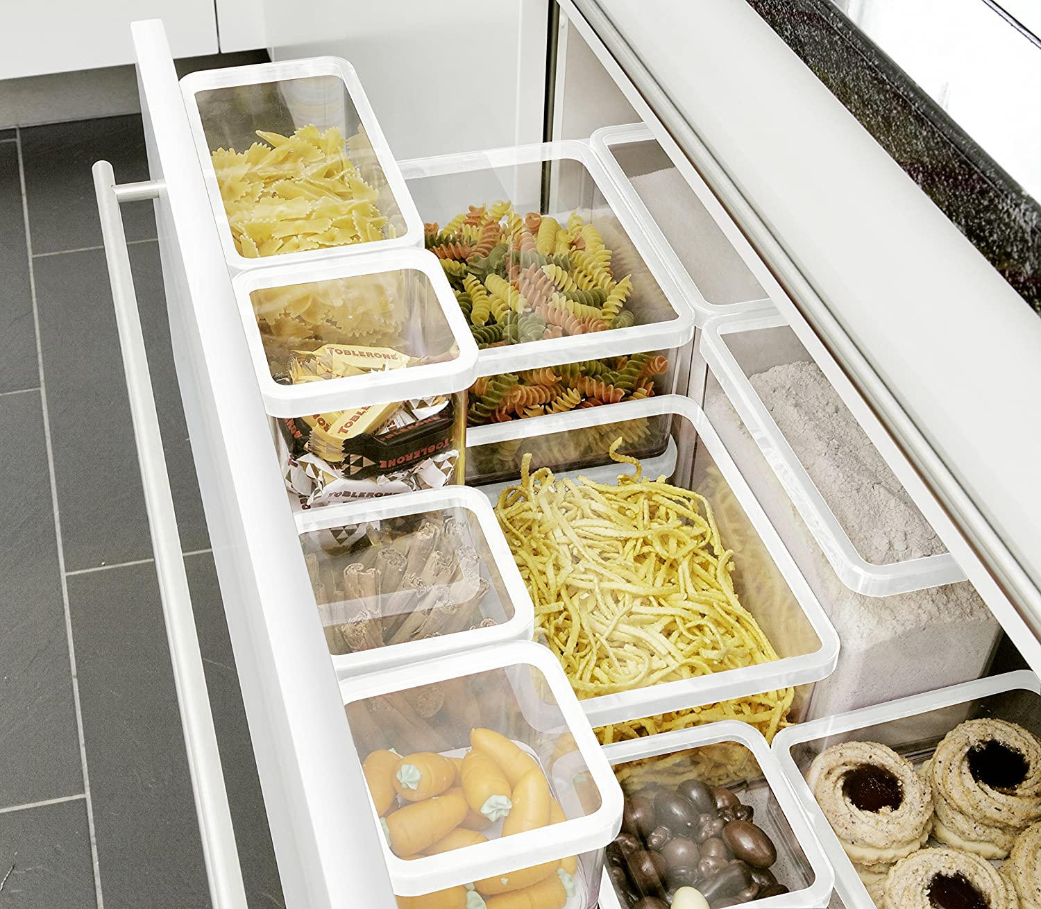 VORRATSDOSENSET 5-teilig  - Transparent, Basics, Kunststoff - Rotho