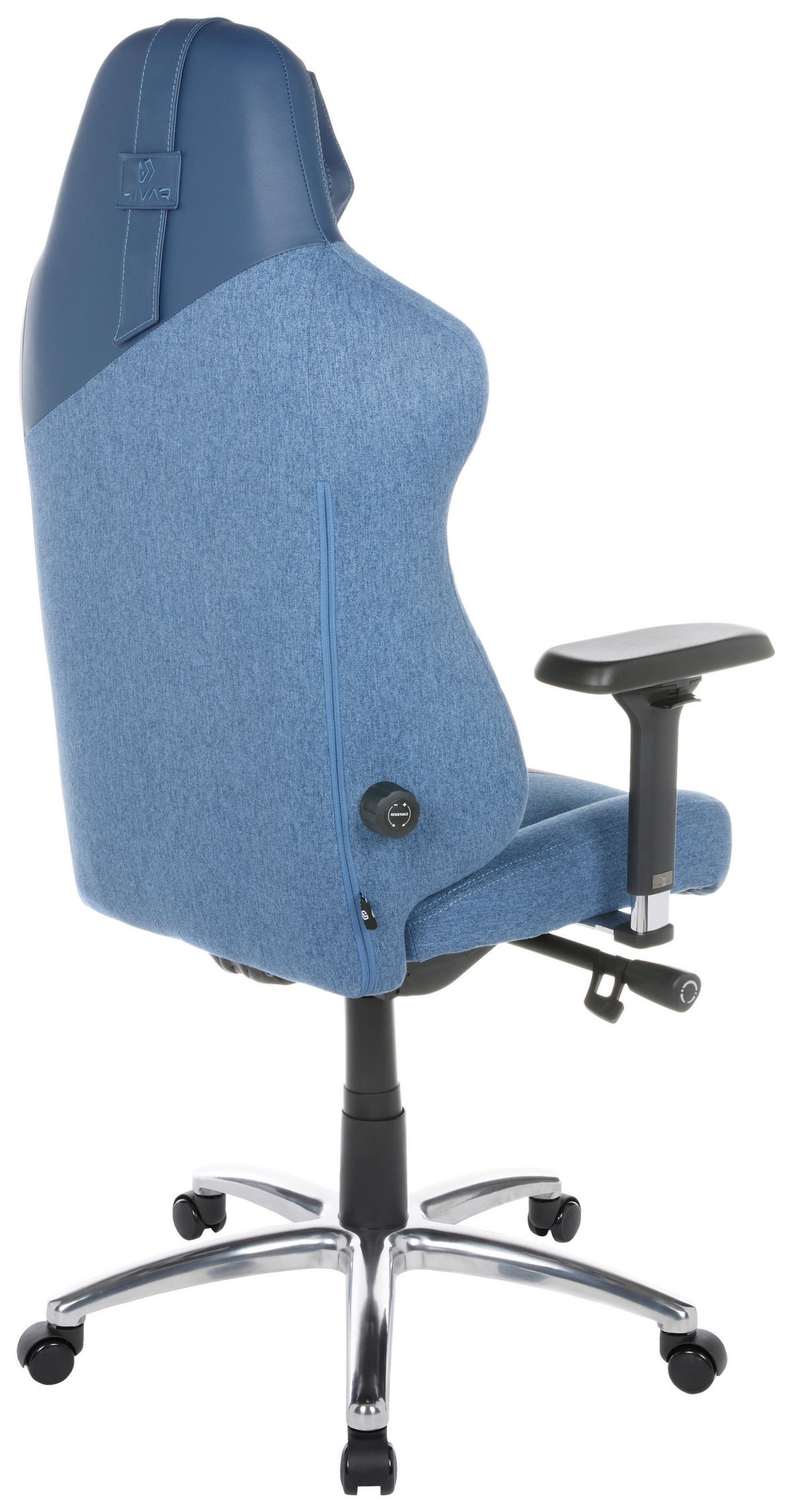 SKYLAR Ocean Silver Blau, Silberfarben, Dunkelblau, Blaugrau Metall, Textil   - Blau/Silberfarben, LIFESTYLE, Textil/Metall (79/142/77cm) - HIVAR