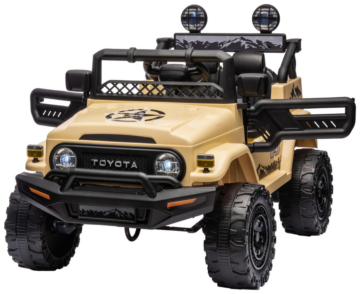 ELEKTRO-KINDERAUTO  - Beige, KONVENTIONELL, Kunststoff/Metall (98/65/70cm) - Atrigo