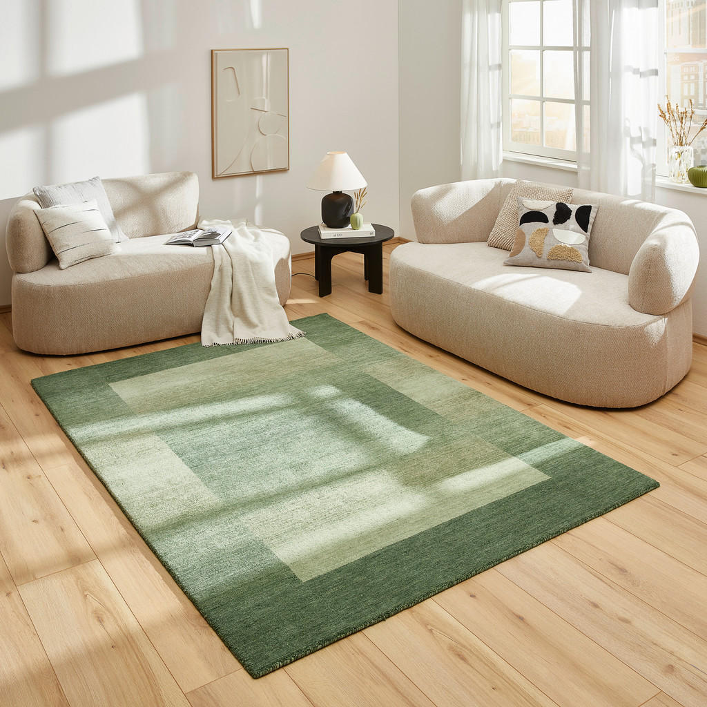 Thumbnail - Cazaris Orientteppich Edition Alkatif Nomad, Grün, Textil, Farbverlauf, rechteckig, 70x140 cm, Care & Fair, AZO-frei, Ha...