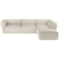 HÖRNSOFFA i bouclé cremefärgad  - svart/cremefärgad, Design, textil/plast (283/102cm) - Niels Andersson