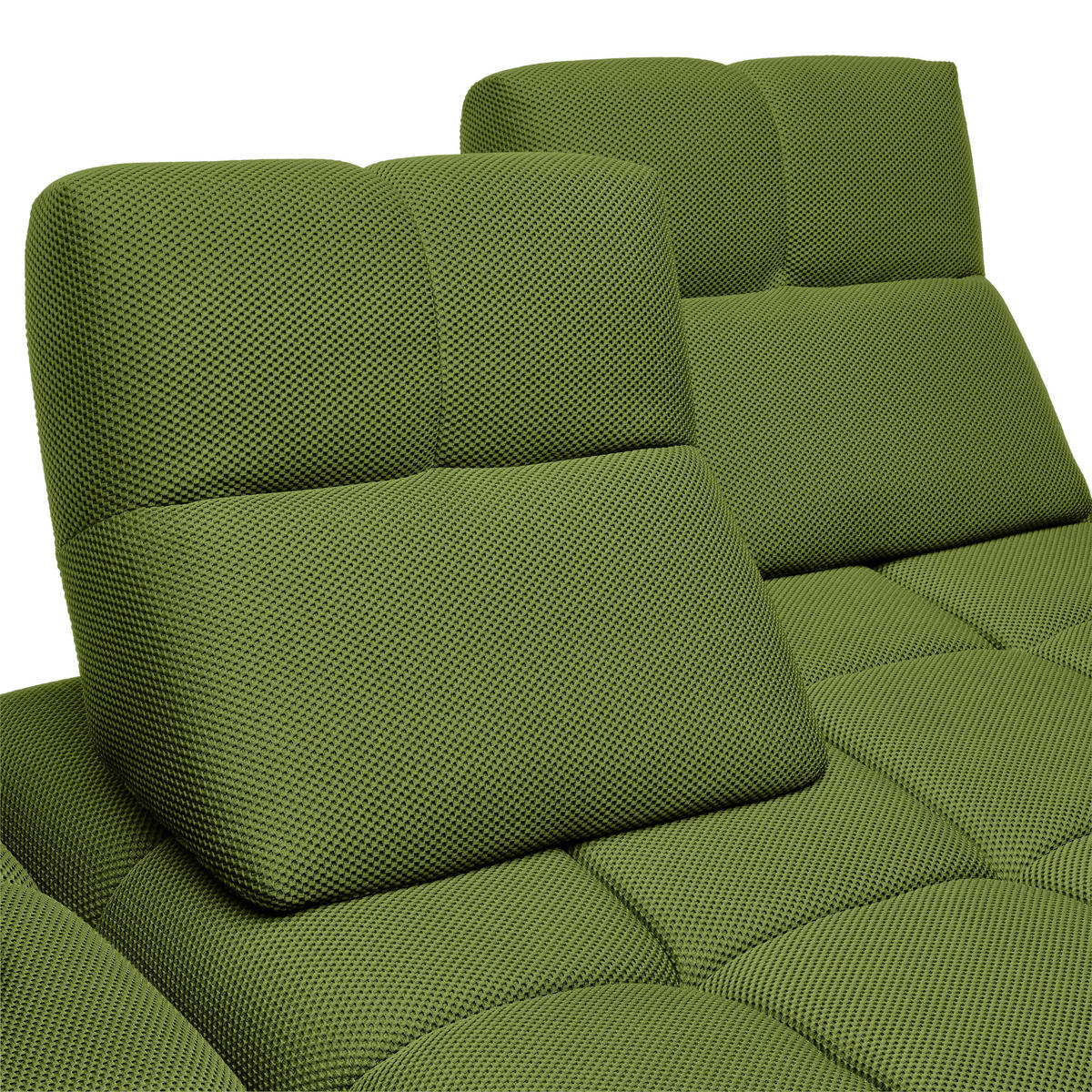 ECKSOFA  in Struktur Grün  233/313 cm  - Schwarz/Grün, Design, Kunststoff/Textil (233/313cm) - Belluti