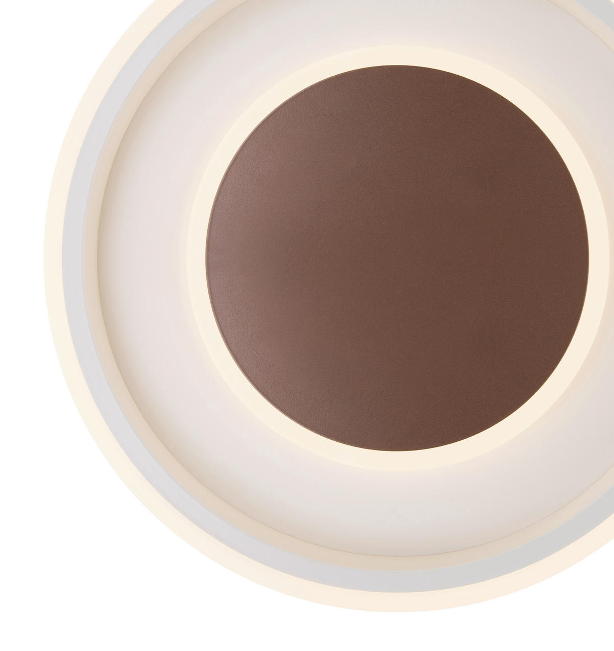 STROPNÉ LED SVIETIDLO, 50/9 cm  - hnedá/biela, Konventionell, kov/plast (50/9cm) - Globo