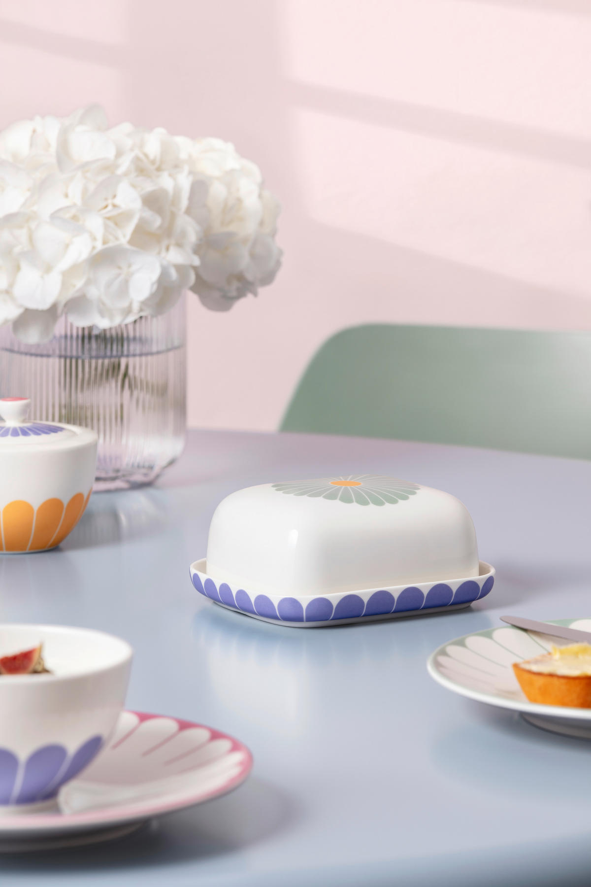 BUTTERDOSE Keramik Fleur couleur  - Pastellblau/Salbeigrün, KONVENTIONELL, Keramik (15/12,5/6,5cm) - Villeroy & Boch