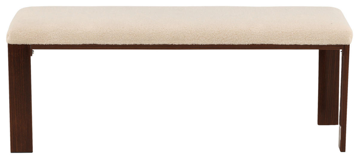 SITZBANK  in 120/50/40 cm  - Walnussfarben/Weiß, Design, Textil/Metall (120/50/40cm) - Livetastic