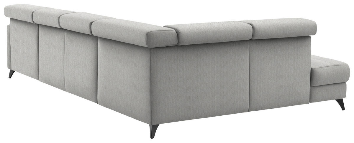 WOHNLANDSCHAFT Flachgewebe Sandfarben  - Sandfarben/Schwarz, Konventionell, Textil/Metall (215/333/174cm) - Beldomo System