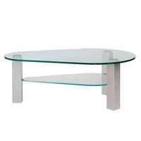 COUCHTISCH in Metall, Glas 116/76/43 cm  - Titanfarben, Design, Glas/Kunststoff (116/76/43cm)