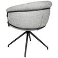 ARMLEHNSTUHL  in Eisen Bouclé  - Schwarz/Grau, Design, Textil/Metall (65/80.5/65cm) - Belluti