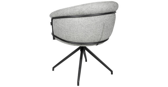 ARMLEHNSTUHL  in Eisen Bouclé  - Schwarz/Grau, Design, Textil/Metall (65/80.5/65cm) - Belluti