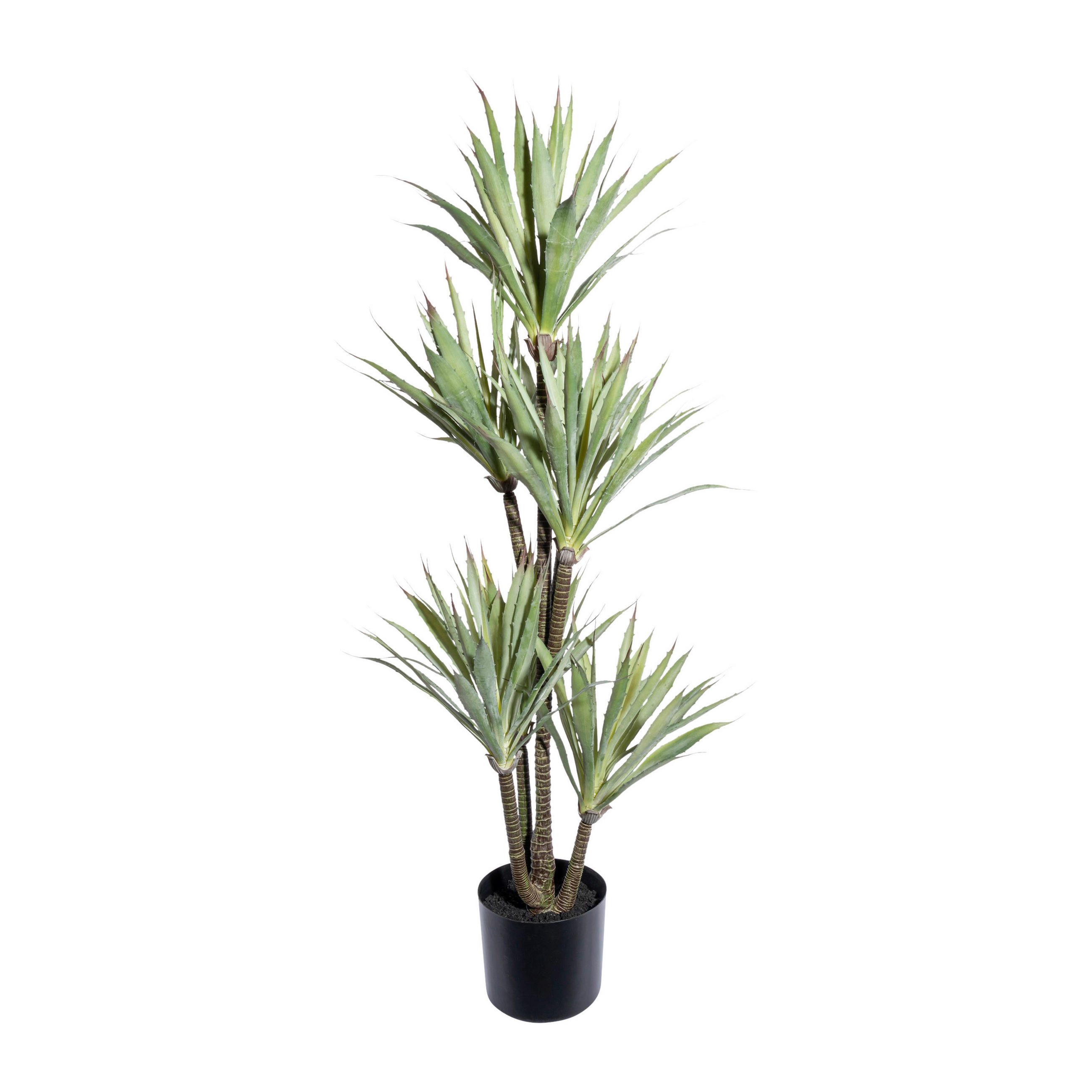 KUNSTPFLANZE Agave 110 cm  - Schwarz/Braun, Design, Kunststoff (110cm) - P & B