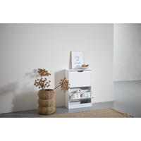 VYKLÁPĚCÍ BOTNÍK, bílá, 55/80,5/23,5 cm - bílá, Design, kompozitní dřevo (55/80,5/23,5cm) - Livetastic