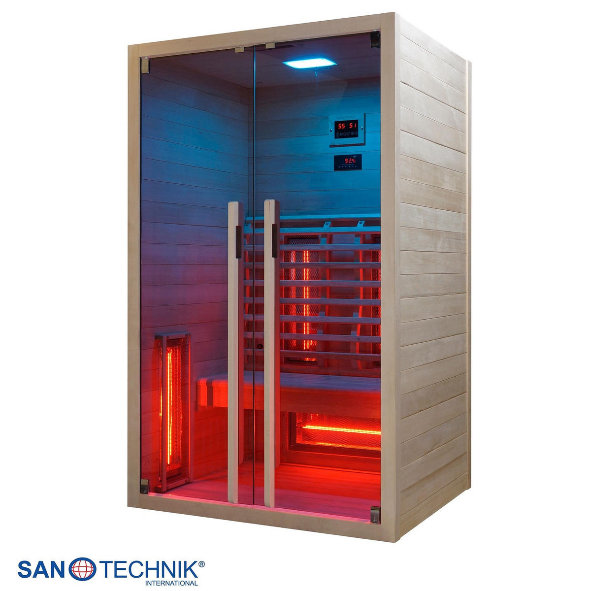 INFRAROTKABINE RUBY 2 für 2 Personen Ruby 2  - Naturfarben, Basics, Holz (120/195/100cm) - Sanotechnik